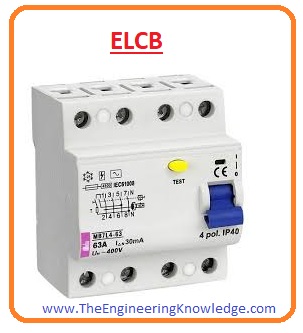 ELCB,Difference Between MCB, MCCB, ELCB, RCCB, Rating of MCB, Types of MCB, Working Principle of MCB, Operation of MCB, Construction of MCB, full Form of MCB in Electrical, 