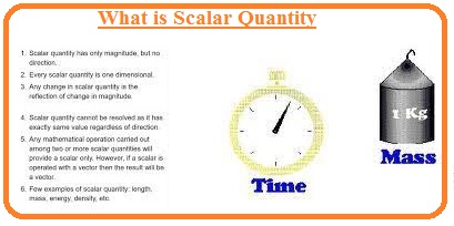 Scalar quantity examples