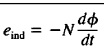 voltage induced equation