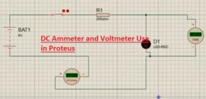DC Ammeter and Voltmeter Use in Proteus Voltmeter & Ammeter in Proteus ISIS, voltmeter in proteus, ammeter in proteus, voltage probe in proteus, current probe in proteus, proteus voltmeter, proteus ammeter