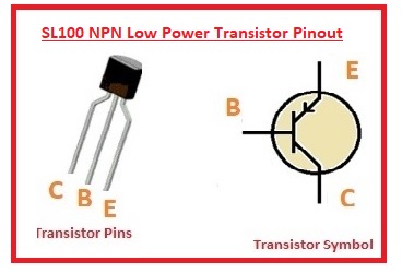 SL100 NPN Low Power Transistor Pinout