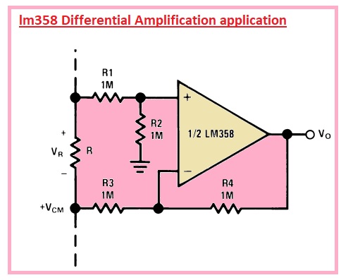 lm358 Differential Amplification application