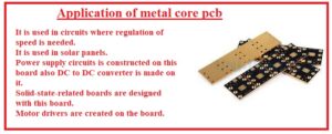 Application of metal core pcb
