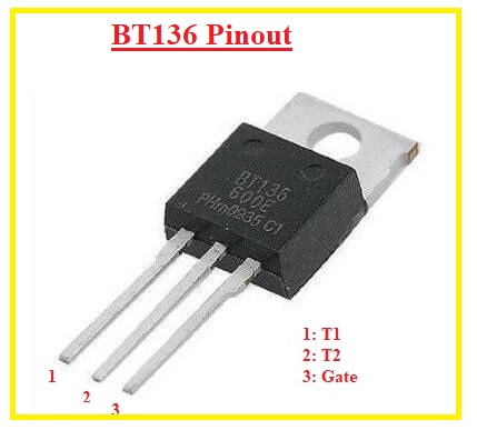 Introduction to BT136  TRIAC Working, Pinout & Application