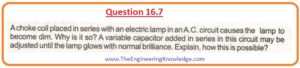 2nd Year Physics Chapter 16 Exercise Solved Questions, fsc physics, 2nd year physics