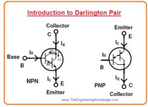 Darlington Pair disadvantagesDarlington Pair Advantages, PNP Darlington Transistor as Switch, NPN Darlington Transistor as Switch, Darlington Transistor Applications, Introduction to Darlington Pair, 
