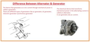 Difference Between Alternator & Generator
