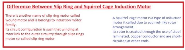 Slip Ring vs Squirrel Cage Induction Motor