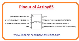 Applications of Attiny85 Pinout of Attiny85 Features of Attiny85 Introduction to Attiny85 Introduction to Attiny85