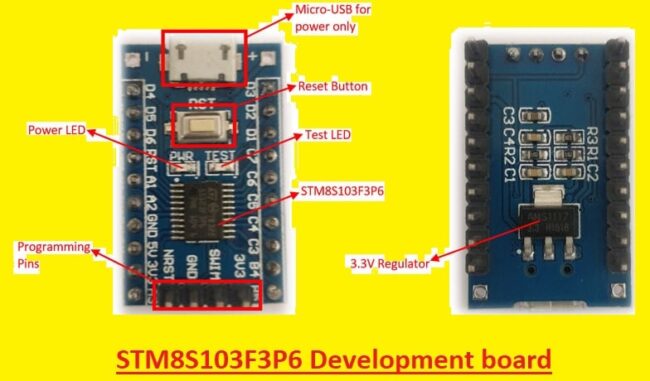 STM8S103F3P6 Development board STM8S103F3P6 Development board