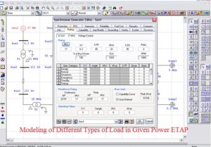 Modeling of Different Types of Load in Given Power ETAP