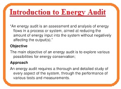 Energy Conservation and Its Importance Energy Security Energy Scenario Introduction to Energy Audit