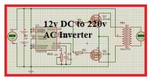 12v DC to 220v AC Inverter circuit