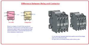 Difference Between Relay and Contactor