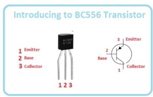 BC556 Transistor uses BC 556 Transistor Type BC556 Basic Description BC556 Pinout Introducing to BC556 Transistor