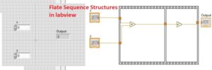 Flate Sequence Structures in labview