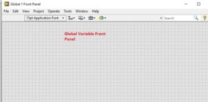 Global Variable Front Panel