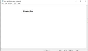 blank file