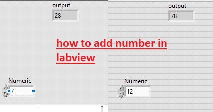 how to add number in labview