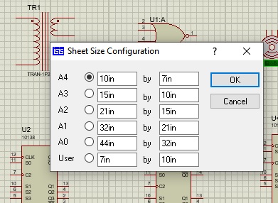 sheet size arrangment