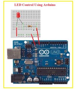 led control using arduino