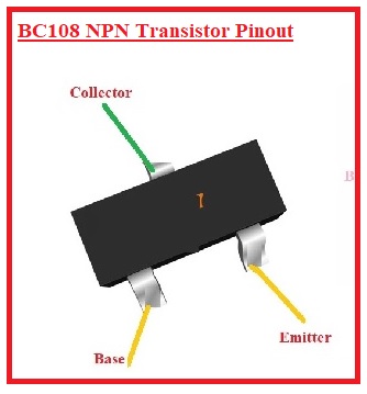 BC108 NPN Transistor Pinout