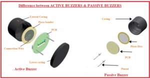 Difference between ACTIVE BUZZERS & PASSIVE BUZZERS