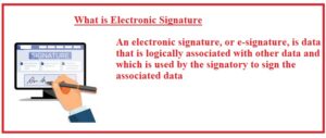 What is Electronic Signature