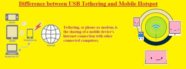 Difference between USB Tethering and Mobile Hotspot