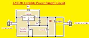 LM338 Variable Power Supply Circuit