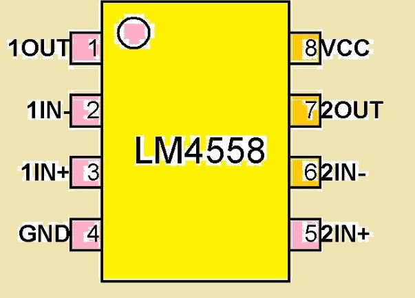 LM4558 Pinout