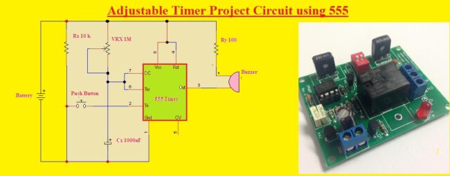 Adjustable Timer Project Circuit using 555 Adjustable Timer Project Circuit using 555