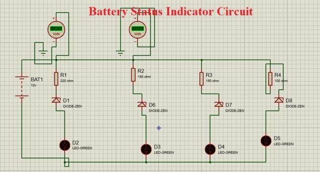 Battery Status Indicator Circuit