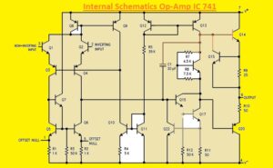 Internal Schematics Op-Amp IC 741