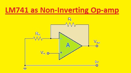 LM741 as Non-Inverting Op-amp