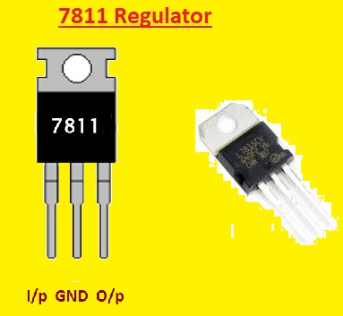 11 Volt Power Supply Circuit using LM7811 7811 regulator