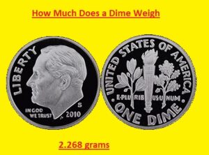 how much does a dime weigh