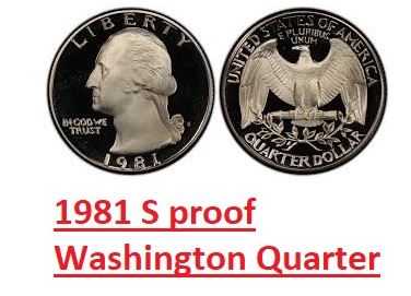 1981 S proof Washington Quarter