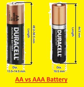 AA vs AAA Battery