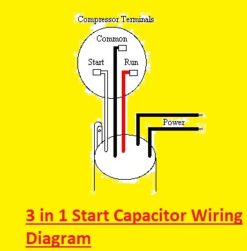 3 in 1 Start Capacitor Wiring Diagram