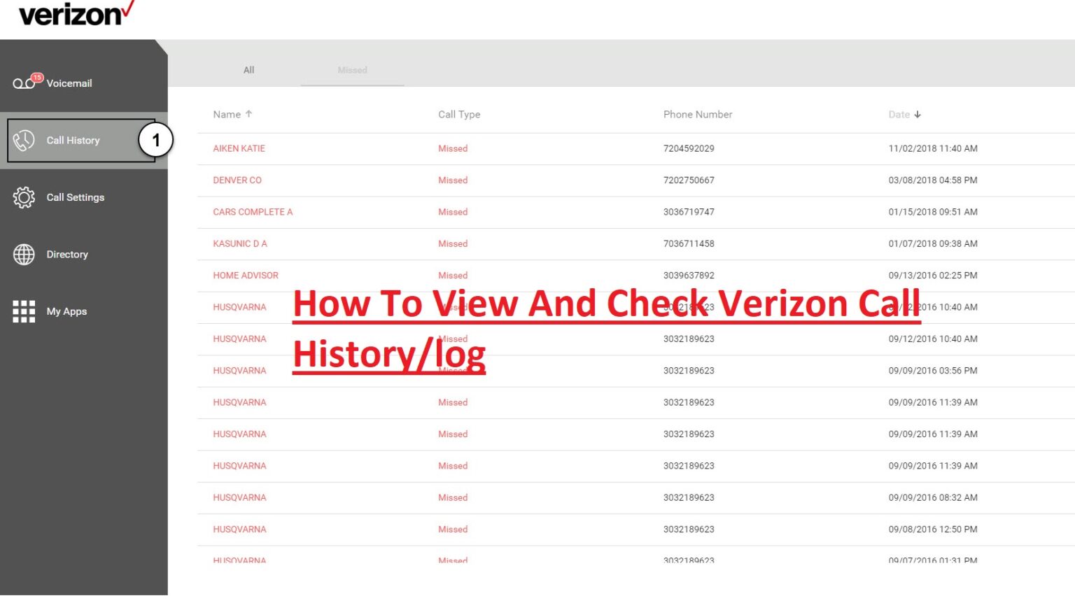 How To View And Check Verizon Call History/log Explained