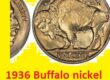 1936 Buffalo nickel reverse
