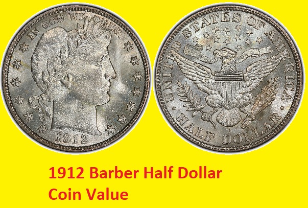 1912 Barber Half Dollar Coin Value