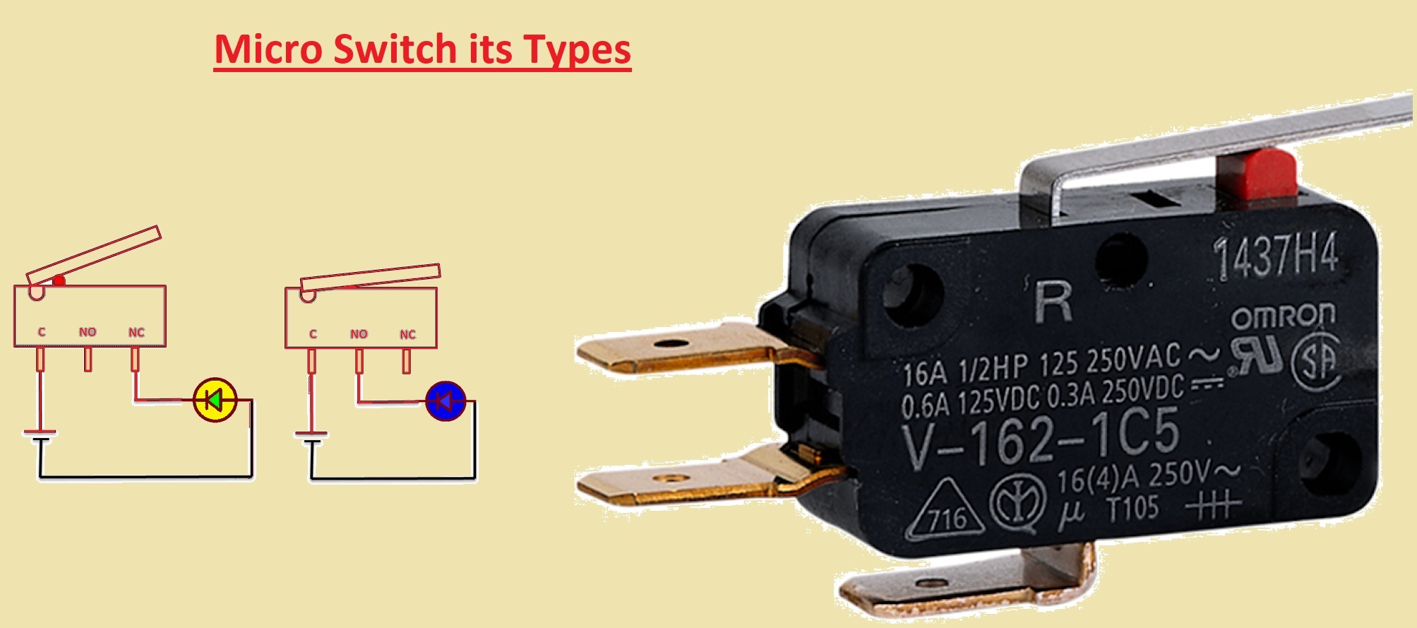 Micro Switch its Types and How its Work Diagram, Working Principle