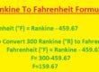 Rankine To Fahrenheit Formula