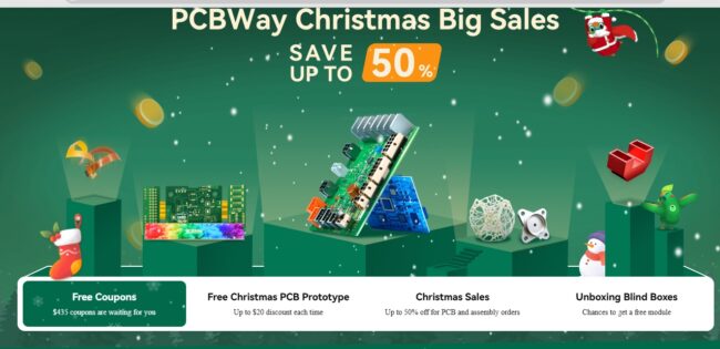PCBWay Christmas 2024 Big Sales PCBWay Christmas 2024 Big Sales