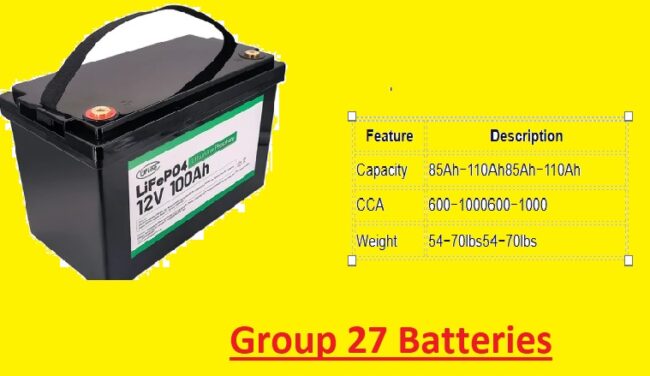 Group 27 Batteries Group 27 Batteries: