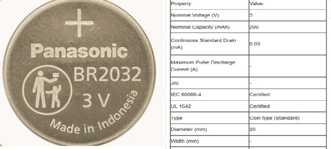 br2032 battery technical Specification br2032 battery technical Specification