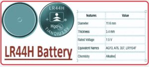 Lr44 Dimensions LR44H Battery Equivalent, Features, Working, Uses - The Engineering ...