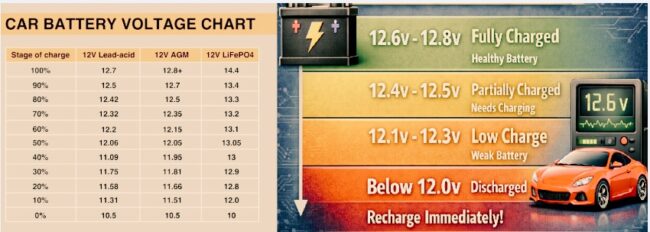 Car battery voltage chart Car battery voltage chart